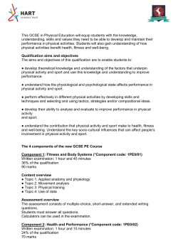 This GCSE in Physical Education will equip students with the