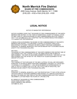 Fax Coversheet - North Merrick Fire Department