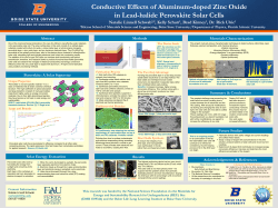 perovskite-based solar cells - Boise State, College of Engineering