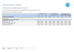 Note: NMH Support Rates shown per hour in the table below.