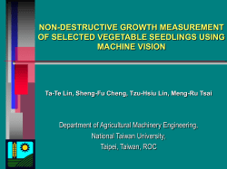 non-destructive growth measurement of selected vegetable