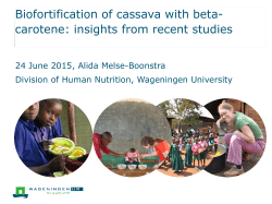 Biofortification of cassava with beta