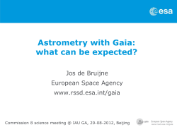 Astrometry with Gaia: what can be expected?