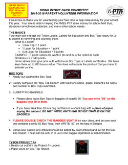 bring in/give back committee 2015-2016 parent