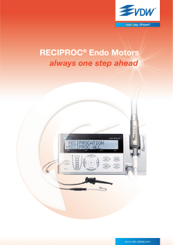 www.vdw-dental.com Endo Easy Efficient&reg;