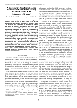 A Cooperative Spectrum Leasing Scheme with Guaranteed Secrecy