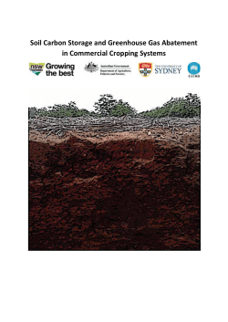 Soil Carbon Storage and Greenhouse Gas