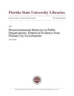 Pro-Environmental Behavior In Public Organizations: Empirical