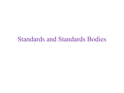 Standards bodies