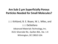Are Sub 2&micro;m SPP Needed for Small Molecules