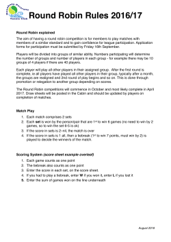 Round Robin Rules 16:17 - Donabate Portrane Tennis Club