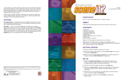 GAME RULES OBJECT CONTENTS GETTING STARTED SET UP