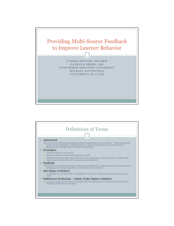Providing Multi-Source Feedback to Improve Learner Behavior