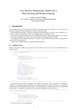 Homework 3 Blob Tracking and Kalman Filtering