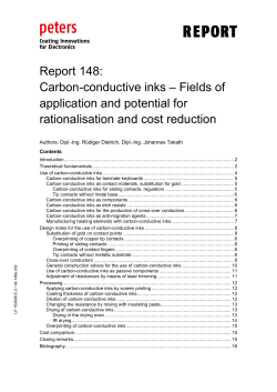 Carbon-conductive inks - Peters - Coating Innovations for Electronics