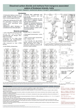 Dissolved carbon dioxide and methane from mangrove associated
