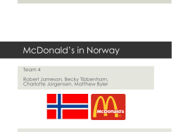 McDonald*s in Norway