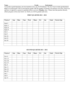Band Practice Charts - Worcester Public Schools