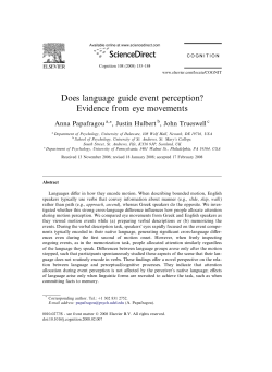 Does language guide event perception
