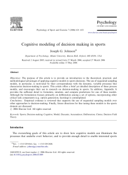 Cognitive modeling of decision making in sports