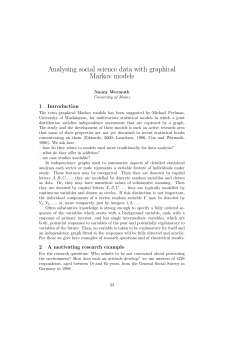 Analysing social science data with graphical Markov models