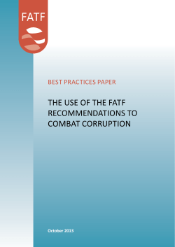 Best Practices Paper on the Use of the FATF Recommendations to
