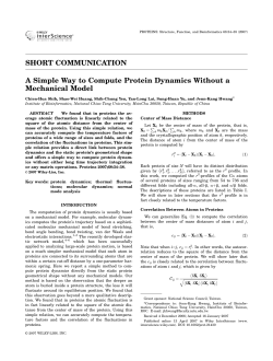 A simple way to compute protein dynamics without a mechanical