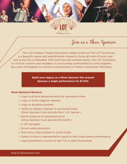 Join as a Show Sponsor