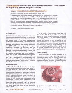 Attenuation characteristics of a new compensator material: Thermo