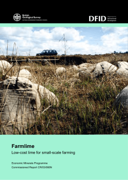 FarmLime Low-cost lime for small-scale farming Farmlime
