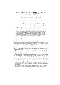 Some Results on the Expressive Power and Complexity of LSCs *
