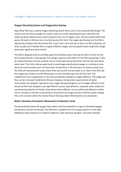 Regarding measurement of water parameters and oxygen backup