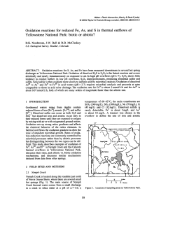 Oxidation reactions for reduced Fe, As, and S in thermal outflows of