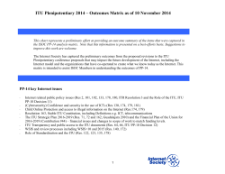 PP-14 Analysis Matrix
