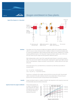 Oxygen enrichment in Claus plants.