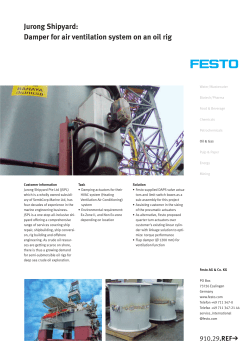 Jurong Shipyard: Damper for air ventilation system on an oil rig