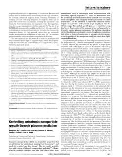 Controlling anisotropic nanoparticle growth through plasmon