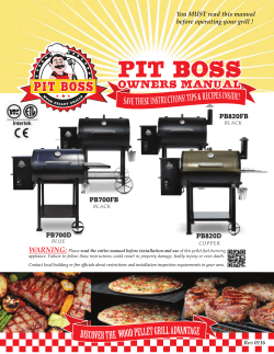 Pit Boss 71701 Manual