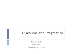 Discourse and Pragmatics - KSU Faculty Member websites