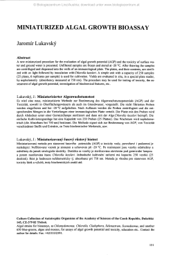 miniaturized algal growth bioassay