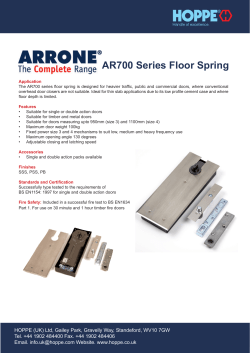 AR700 Series Floor Spring