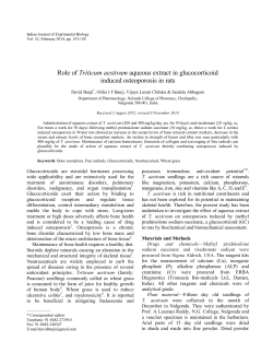 Role of Triticum aestivum aqueous extract in glucocorticoid