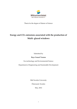 Energy and CO2 emissions associated with the production of Multi