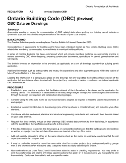 Ontario Building Code Data Matrix