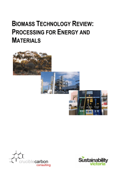 biomass technology review: processing for energy and materials