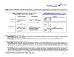 Occupational Therapy Cognitive Assessment In