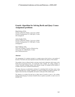 Genetic Algorithm for Solving Berth and Quay Cranes Assignment