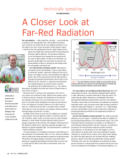 A Closer Look at Far-Red Radiation - MSU Floriculture