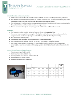 Oxygen Cylinder Conserving Devices