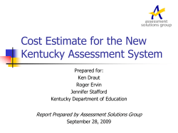 Cost Estimate For the New